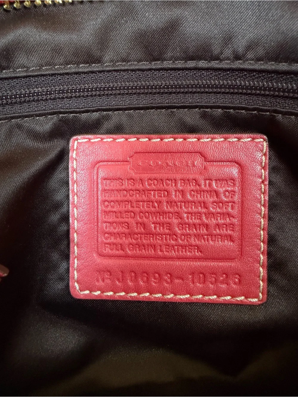 Coach 10323 Pink/Coral Pebbled Leather Satchel Bag Y2K Vintage 2010